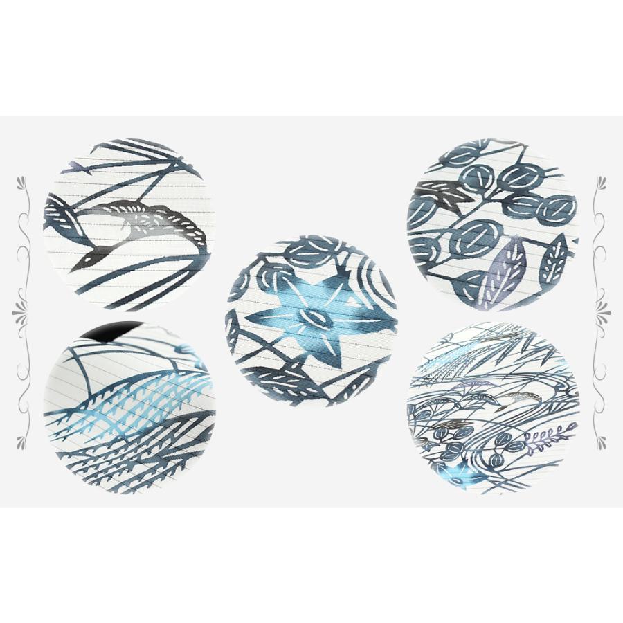 名古屋帯 江戸紅型 夏物 白地 カジュアル 桔梗 萩 すすき 鳥 秋草 紅型  