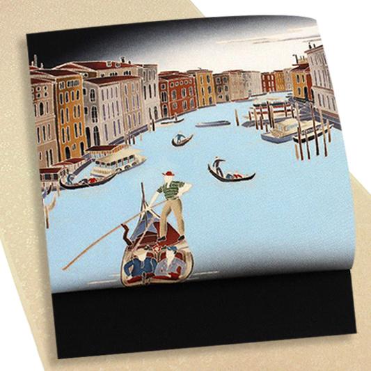 É*e様 【美品】名古屋帯 十日町友禅 秀美 アールデコ風スズラン 正絹縮緬 3 É*e様 【美品】名古屋帯 十日町友禅 秀美 アールデコ風スズラン 正絹