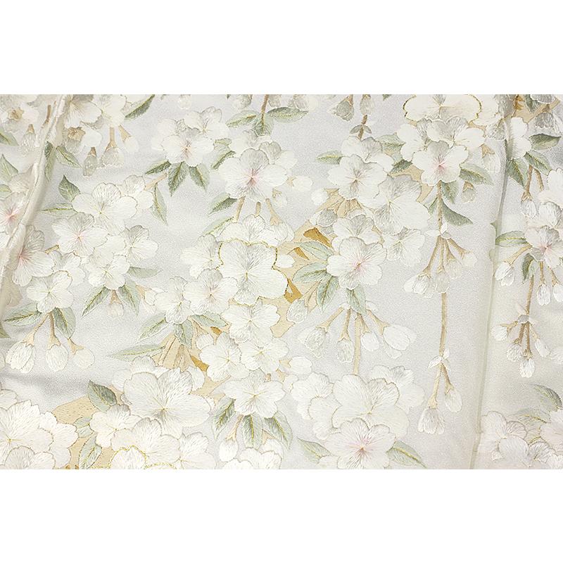 訪問着 手刺繍 総刺繍 正絹 桜 桜枝 駒羽二重 最高級丹後 訪問着 手刺繍 総刺繍 正絹 桜 桜枝 駒羽二重 最高級丹後