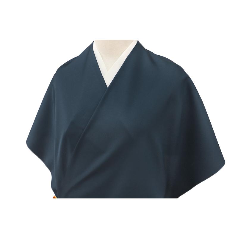 お召 御召 メンズ 男性用 紺鼠 褐返 無地 紅花染 紅花の里工房 反物 着尺 準礼装 セミフォーマル お洒落着 カジュアル かっこい No.88-1519の画像
