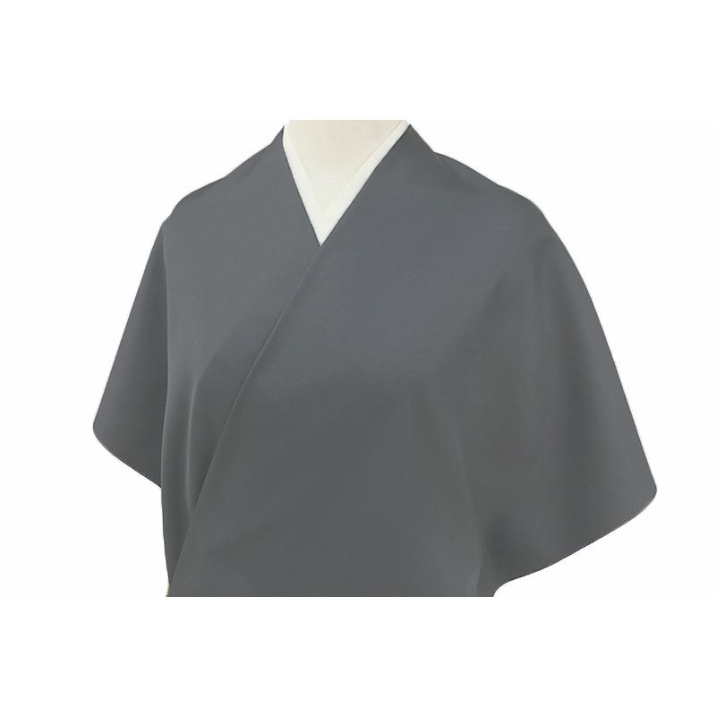 お召 御召 メンズ 男性用 鼠色 グレー 無地 紅花染 紅花の里工房 反物 着尺 準礼装 セミフォーマル お洒落着 カジュアル かっこ No.88-1521の画像