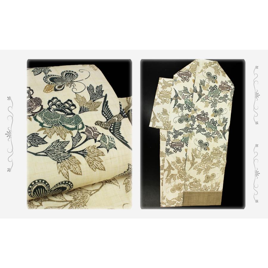 栗山吉三郎　作り帯 栗山吉三郎 和染紅型名古屋帯 (ワンタッチ作り帯)