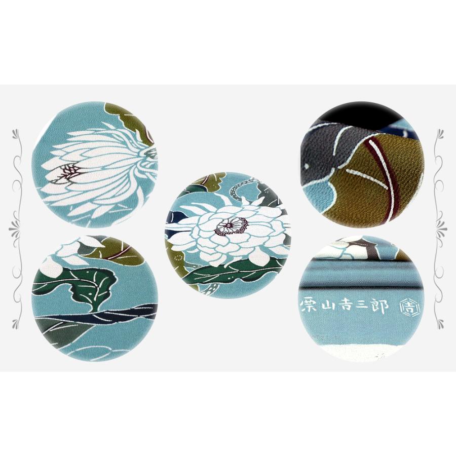 正絹栗山工房栗山七三郎雪輪文様浜ちりめん9寸名古屋