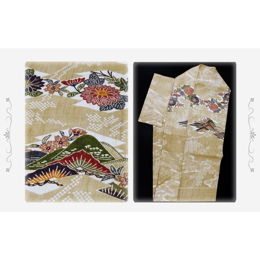 栗山吉三郎】京紅型九寸名古屋帯（楓）