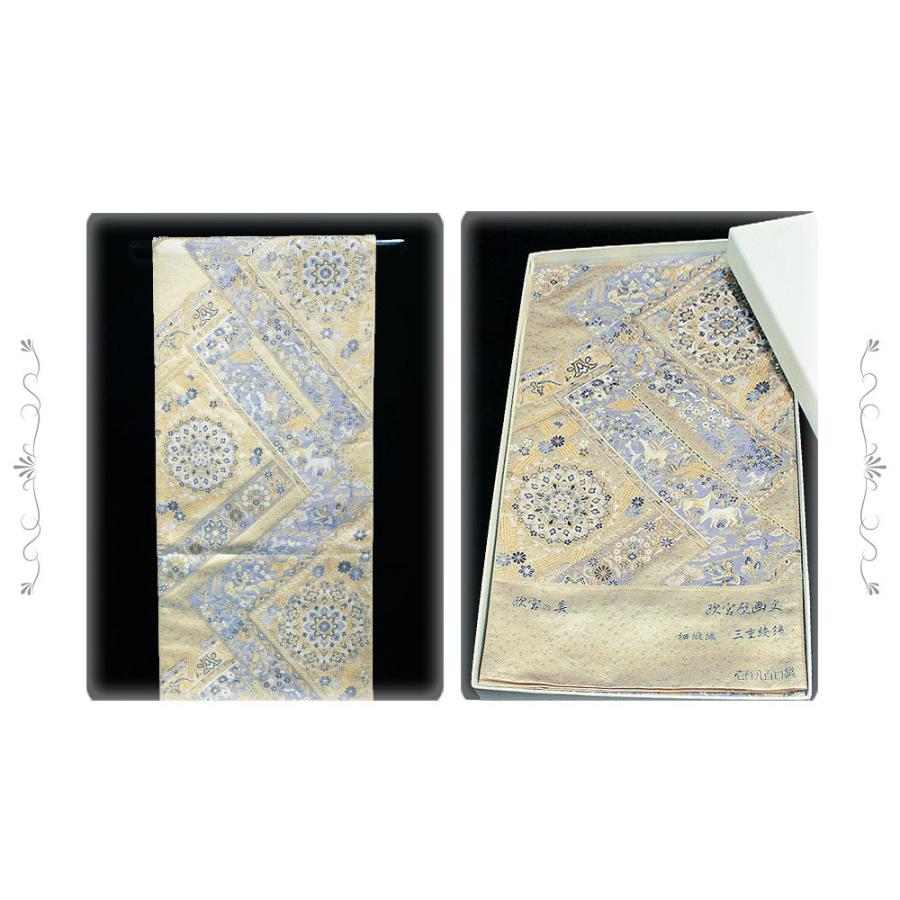 袋帯 西陣 橋本清織物 新品 正絹 唐織 金糸 華文 壱阡八百口織 袋帯 西陣 橋本清織物 新品 正絹 唐織 金糸 華文 壱阡八百口織