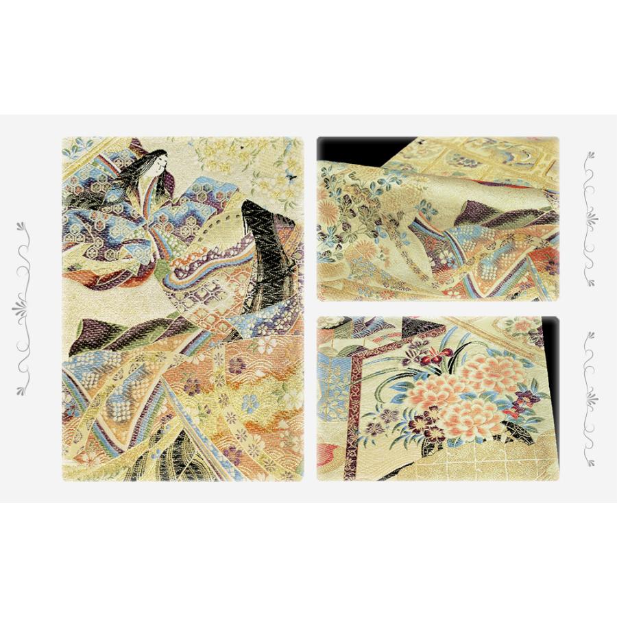 ⭐️美品⭐️源氏物語　袋帯　金糸　引泊　お茶会　観劇　卒業式　式典 袋帯 西陣 橋本清織物 新品 正絹 唐織 金糸 貝桶 鼓 源氏物語千年記 未