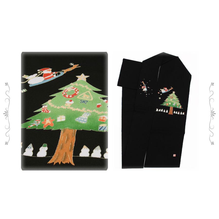 新品【御仕立上】九寸名古屋帯黒地クリスマス 新品【御仕立上】九寸名古屋帯黒地クリスマス