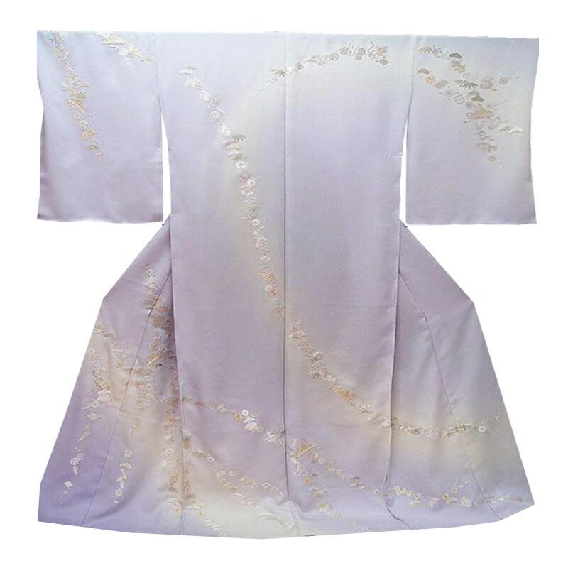 訪問着 手刺繍 正絹 宝尽くし フォーマル 結婚式 入学式 卒業式 仮絵羽 