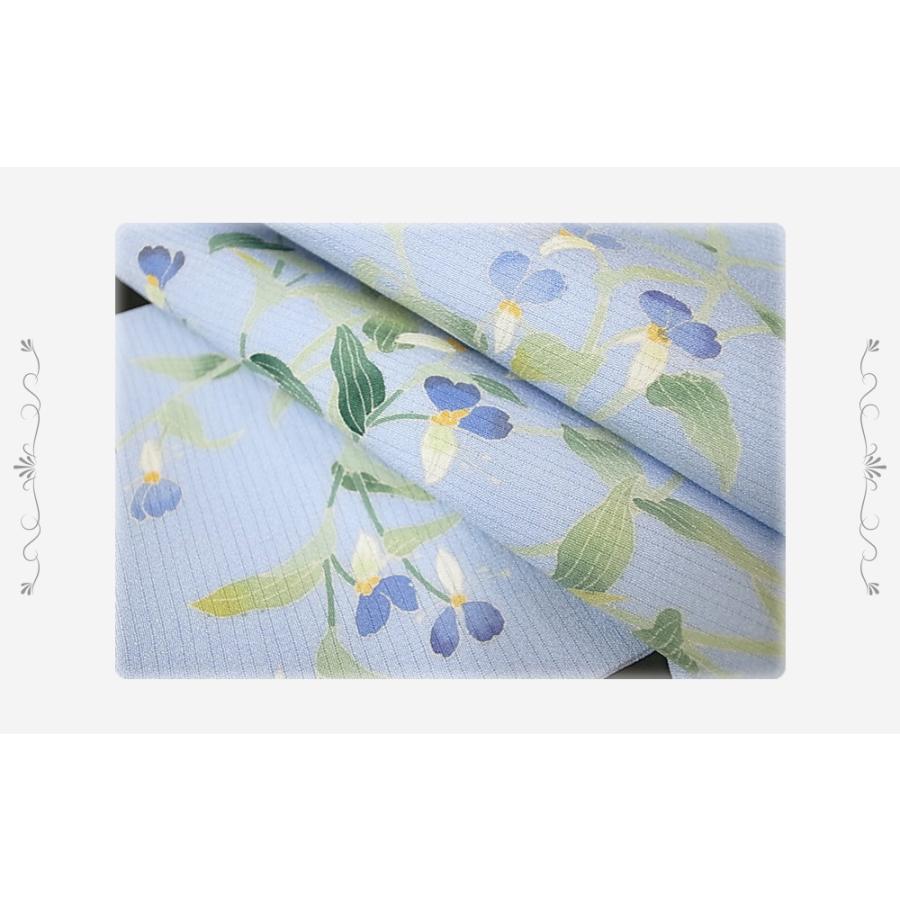 名古屋帯 夏物 カジュアル 十日町友禅 秀美 未仕立て 正絹 絽塩瀬 染帯  