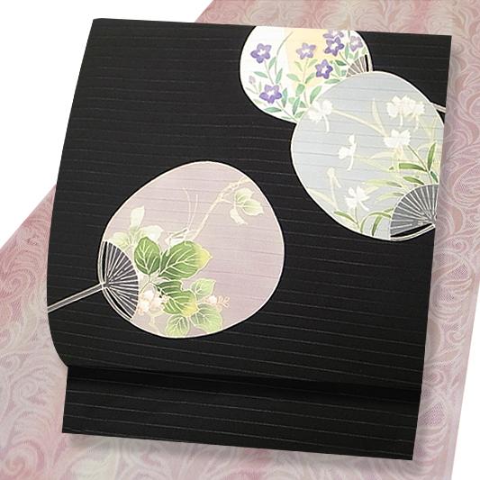 絽塩瀬名古屋帯団扇祭り