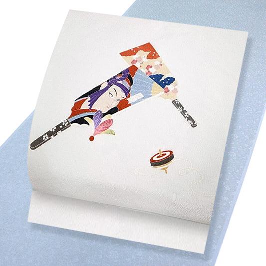 名古屋帯 十日町友禅 秀美 正絹 カジュアル 濱縮緬 未仕立て 反物 新品  