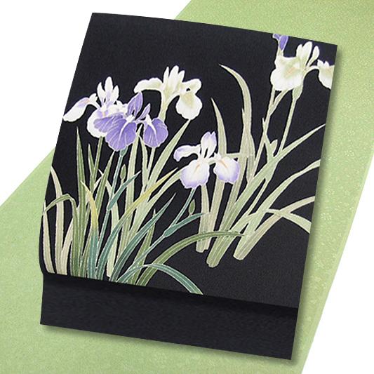 名古屋帯 十日町友禅 秀美 九寸帯 未仕立て 正絹 ちりめん カジュアル