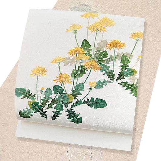 名古屋帯 未仕立て 十日町友禅 秀美 九寸帯 正絹 ちりめん カジュアル  