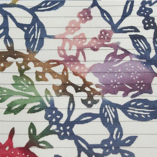 夏物 紅型染 名古屋帯 絽 白地 カジュアル 牡丹 鳥 兎 花柄 五泉 塩瀬