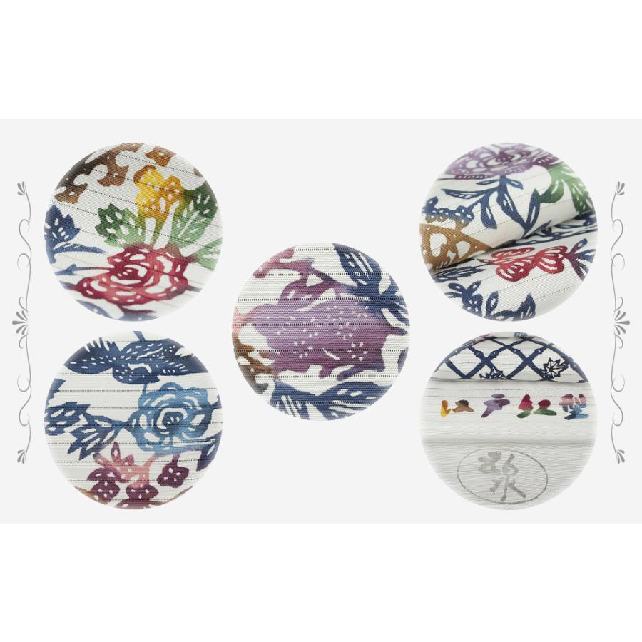 夏物 紅型染 名古屋帯 絽 白地 カジュアル 牡丹 鳥 兎 花柄 五泉 塩瀬