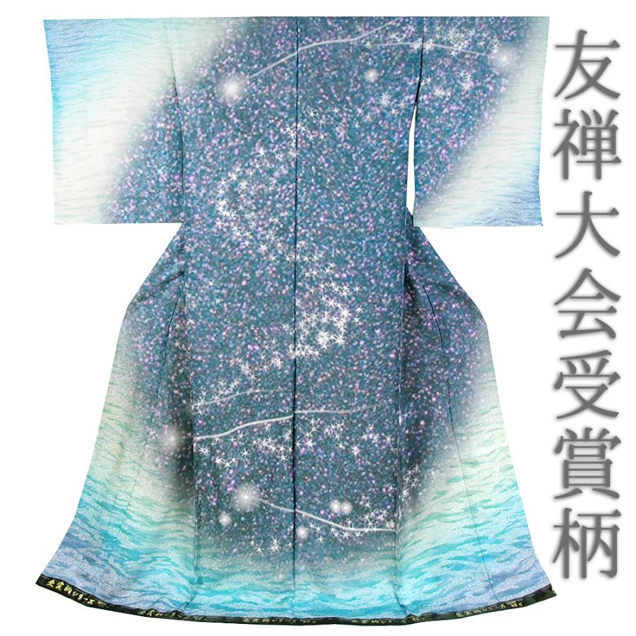 訪問着 正絹 京友禅競技大会受賞柄 紺 青 水色 夜空 星 星空 流れ星 星座 仮絵羽 未仕立て 反物 結婚式 フォーマル 礼装用 入学 受注生産 和装 着物 No.88-2287 :88-2287:六華ricca - 通販 - Yahoo!ショッピング 訪問着 正絹 京友禅競技大会受賞柄 紺 青 水色 夜空 星 星空 流れ星 星座 仮絵羽 未仕立て 反物 結婚式 フォーマル 礼装用 入学 受注生産 和装 着物 No.88-2287 :88-2287:六華ricca - 通販 - Yahoo!ショッピング