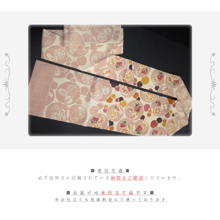 夏物 栗山吉三郎 名古屋帯 栗山紅型 和染紅型 紅型染 桜色 ピンク 生成 