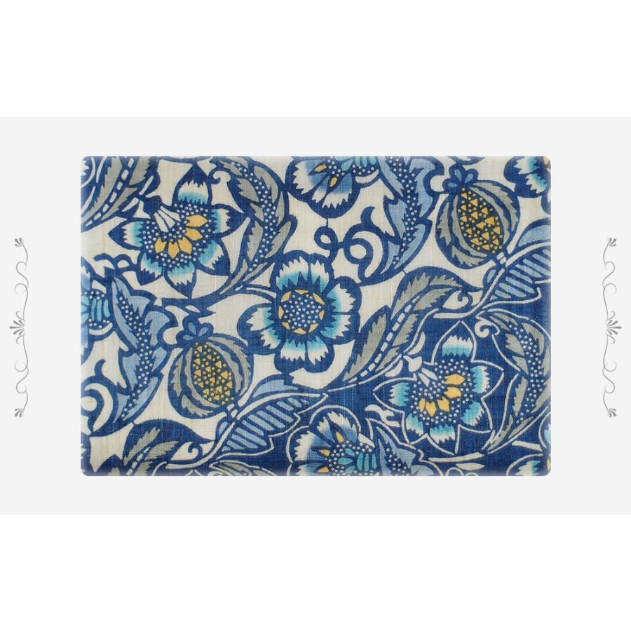 名古屋帯 和染紅型 栗山吉三郎 ステンドグラス 九寸帯 藍紺系 d687r ...