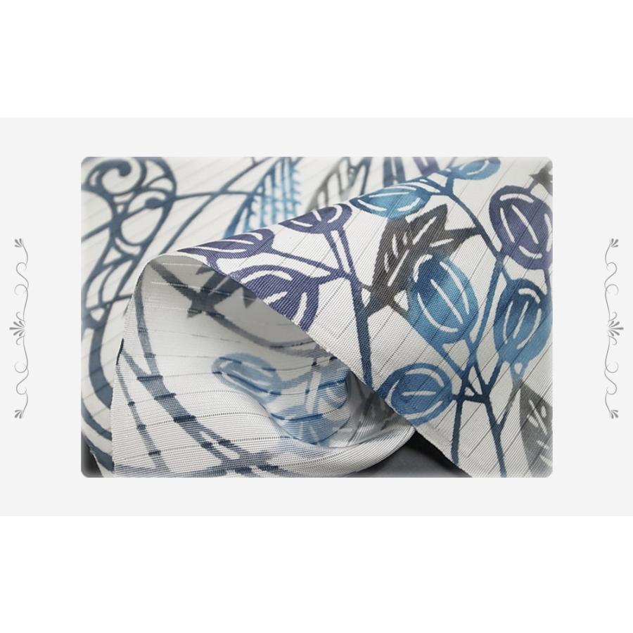 夏物 名古屋帯 江戸紅型 紅型染 和染紅型 絽 駒塩瀬 五泉 白地 藍色 紺
