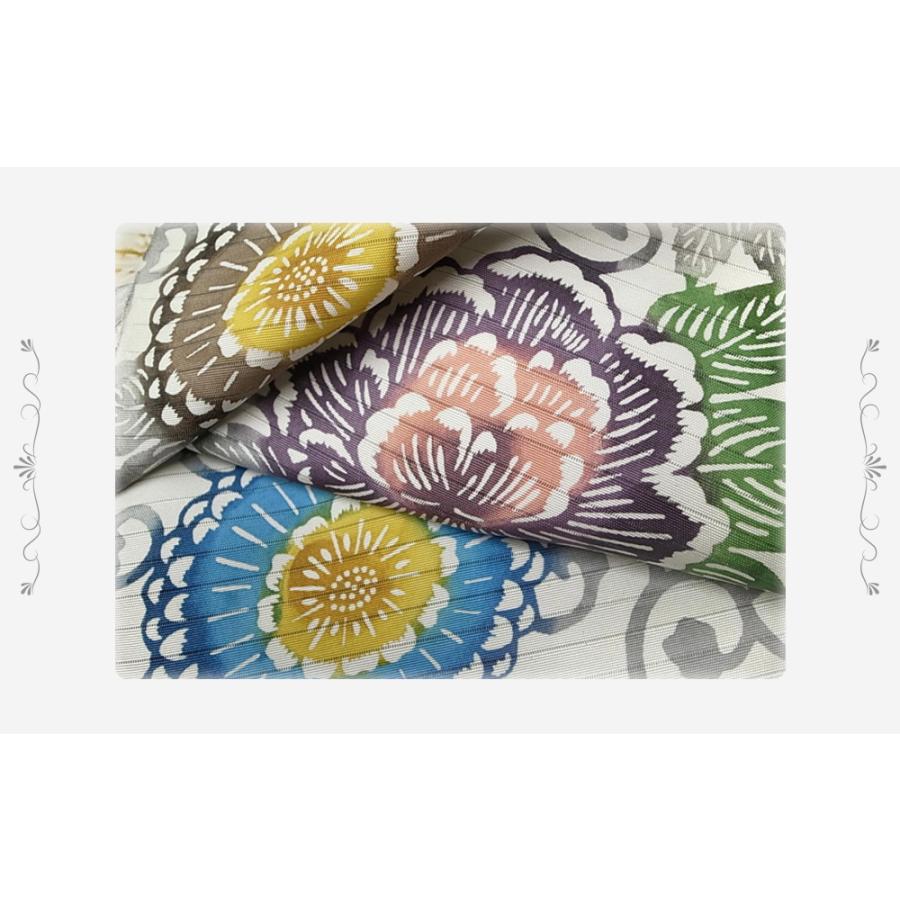 夏物 名古屋帯 江戸紅型 紅型染 和染紅型 絽 駒塩瀬 五泉 白地 グレー  