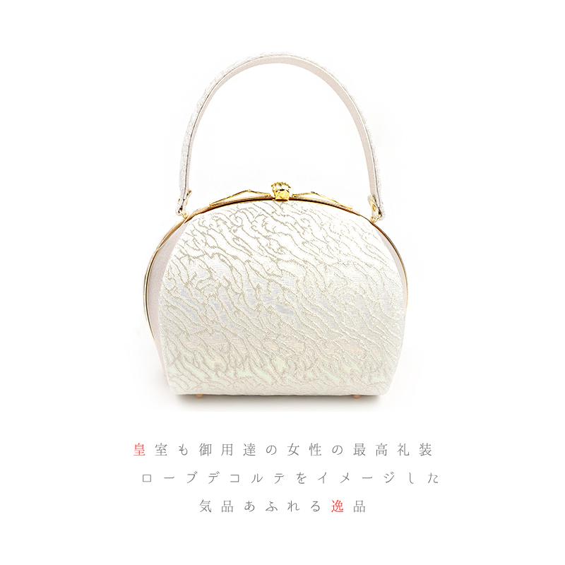 草履バッグセット ローブデコルテ Ｓサイズ 草履バッグ 訪問着 留袖 草履 和装バッグ 手提げバッグ シルバー 銀 パールホワイト No.88-2661 | ブランド登録なし | 01