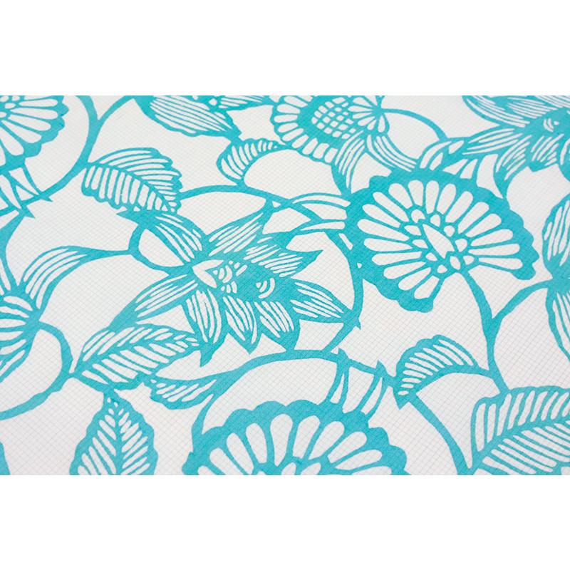 yin 新品 紗紬 江戸紅型 夏着物 証紙付 本場大島紬 袋帯 5934 本場大島紬 大島紬 反物 江戸紅型 紅型染 紬 縞大島紬 白地 水色 青