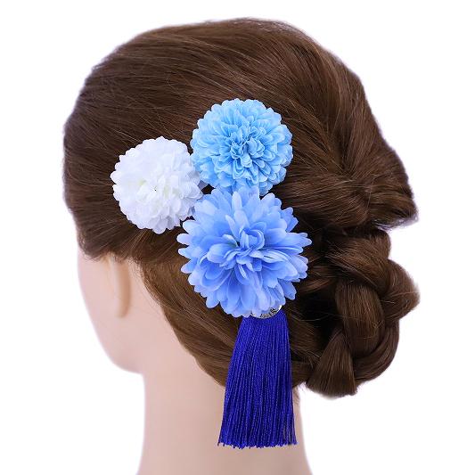 髪飾り 成人式 花 振袖 浴衣 夏祭り 花火大会 袴 豪華3点セット