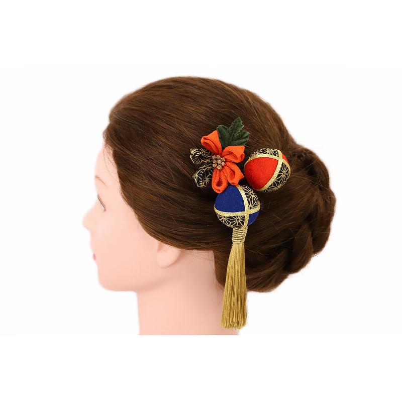 髪飾り 成人式 花 振袖 つまみ細工 浴衣 夏祭り 花火大会 袴 5点セット 青 赤 オレンジ 和装 着物 髪型 ヘアスタイル ヘアアレンジ ドライフラワー No 9 4133 9 4133 六華ricca 通販 Yahoo ショッピング