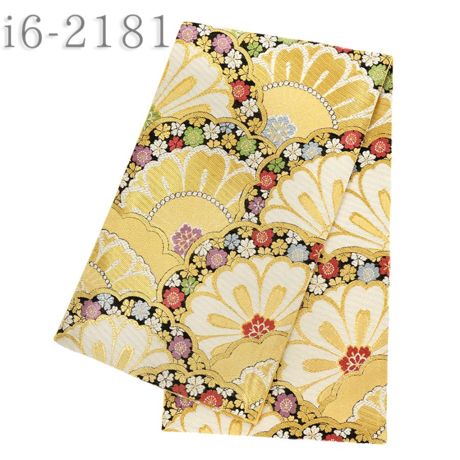 ご注文品 袋帯 振袖用 ゴールド シルバー 中古 花 桜 梅 菊 松竹梅 華文 七宝