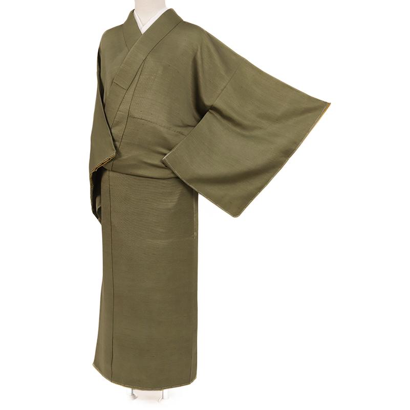 中古 ぜんまい紬 リサイクル 新古品 着物 カジュアル 仕立て