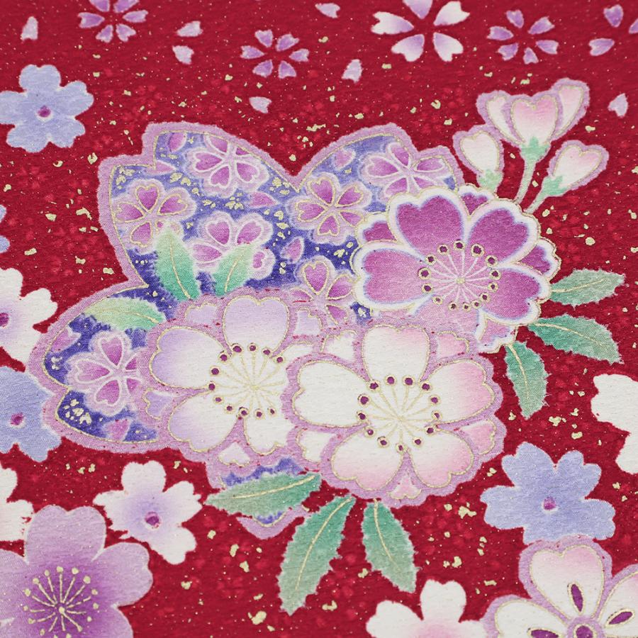中古 振袖 成人式 滝泰 リサイクル アウトレット 正絹 赤 桜 辻が花 