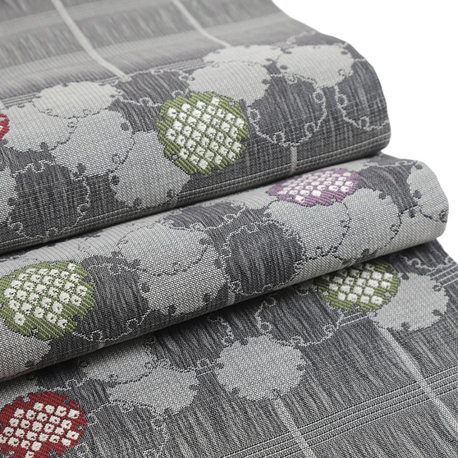 【美品】吉永小百合 袋帯 グレー 七宝紋様　全通 美品】吉永小百合 袋帯 グレー 七宝紋様 全通 美品】吉永小百合 袋帯