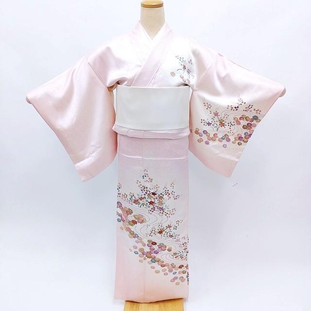 訪問着１６２ 女童柄 身長158cm前後 レンタル処分品 貸衣装 中古 リサイクル 入学式 結婚式 お稽古着 着付け練習 記念撮影 リメイク きもの道楽yahoo 店 通販 Yahoo ショッピング