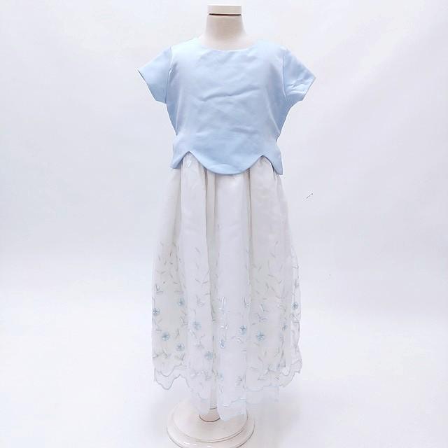 子供ドレス４１２ 子供服 女の子 パフスリーブ ワンピースドレス 11歳用 150ｃｍ位 レンタル処分品 貸衣装 中古 リサイクル お呼ばれ イベント衣装 記念撮影 5431 きもの道楽yahoo 店 通販 Yahoo ショッピング