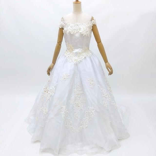 リアル ウェディングドレス３７０７ プリンセスライン 5号 レンタル処分品 貸衣装 中古 リサイクル リユース 結婚式 フォトウエディング 記念撮影 リメイク プリンセスライン Www Oroagri Eu