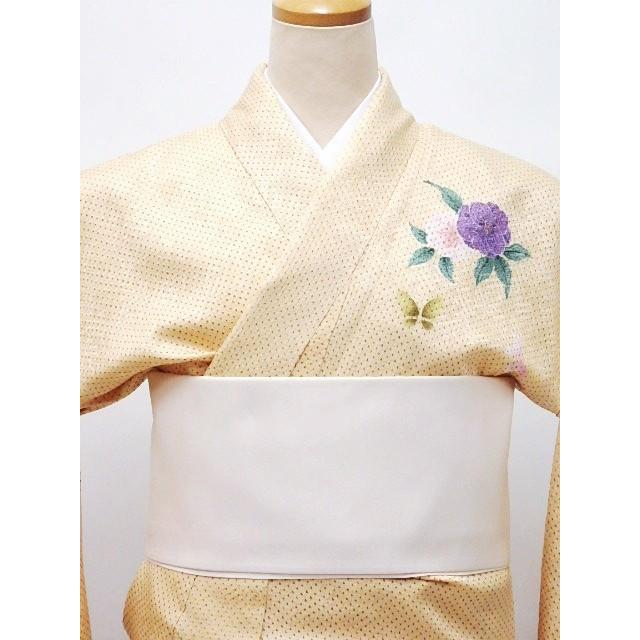 振袖 身丈176cm 裄丈71.5cm L 袷 地紋 緑 正絹 名品 【中古】（楽天  