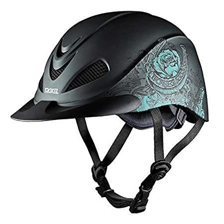 感謝の声続々！ 送料無料Troxel Large好評販売中 Rose, Turquoise Helmet, Rebel ヘルメット