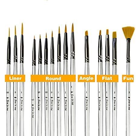 送料無料Premium Fine Detail Paint Brush Set of 15 pcs, Miniature Paint Brushes kit,