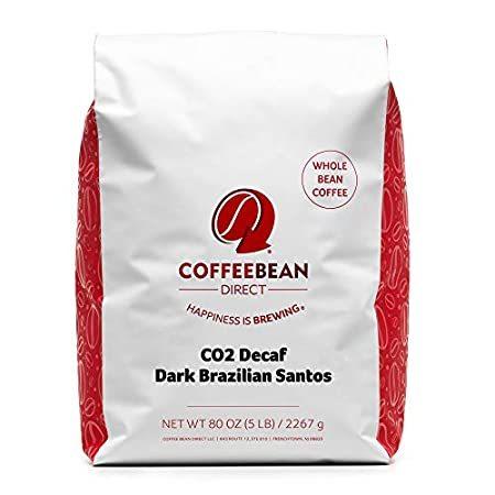 送料無料送料無料C0ffee Bean Direct C02 Decaf Dark Brazilian Sant0s Wh0le Bean, 5-P0und Bag