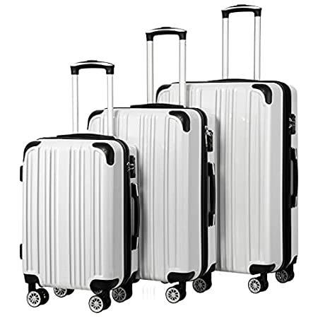 送料無料Coolife Luggage Expandable Piece Sets PC ABS Spinner Suitcase 20 inch 24