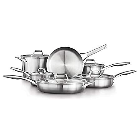 送料無料Calphalon 11-Piece Pots and Pans Set, Stainless Steel Kitchen Cookware with
