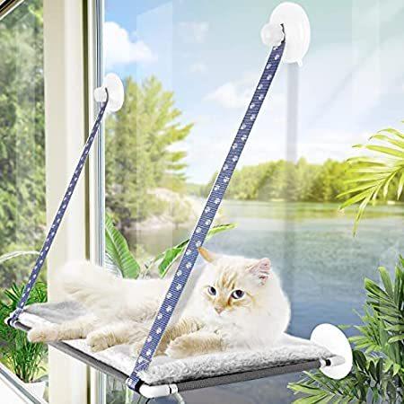 送料無料Cat Window Perch, Cat Hammocks for Indoor Cats, Suction Cups Cat Window Sea
