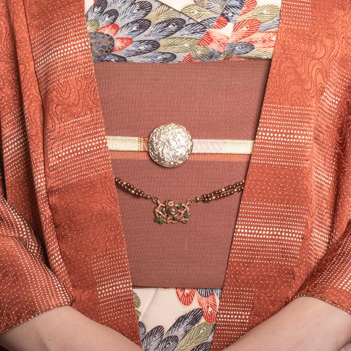 羽織紐 コノハズク 女性用 レディース 数 -suu- 箱付きフクロウ ブラウン ビーズ かわいい 爆買_6