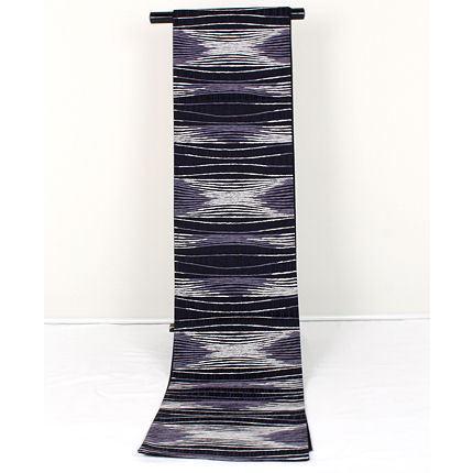 京洛苑たはら謹製 西陣織袋帯 正絹 縞 全通 Lサイズ F3493 新品  