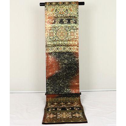 留袖用 袋帯 正絹 華文更紗 箔華全通 Mサイズ F3577 美品 レディース 