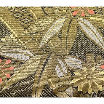 訪問着用 袋帯 正絹 金山寺織 竹笹 Lサイズ F3758 新品 レディース 