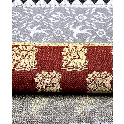 訪問着用 袋帯 正絹 荒磯 花兎 名物裂 Lサイズ F3765 新品 レディース 