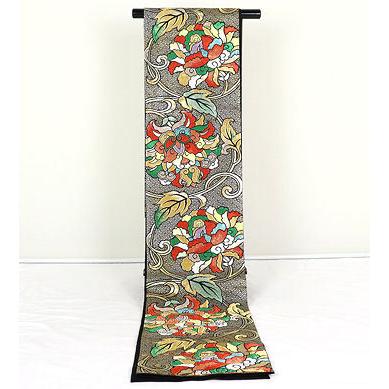 留袖用 袋帯 正絹 名物大牡丹錦 Sサイズ F3774 美品 レディース