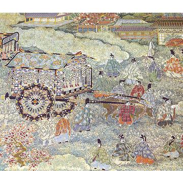 ブランド登録なし 留袖用 西陣織丸帯 正絹 御所車 祇園祭 Lサイズ 