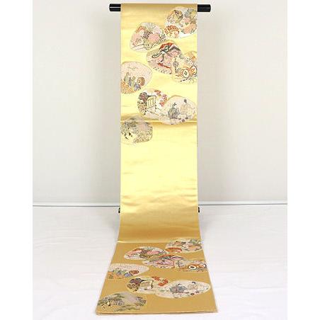 留袖用 袋帯 正絹 王朝巻絵 源氏物語 Lサイズ F4040 新品 レディース 